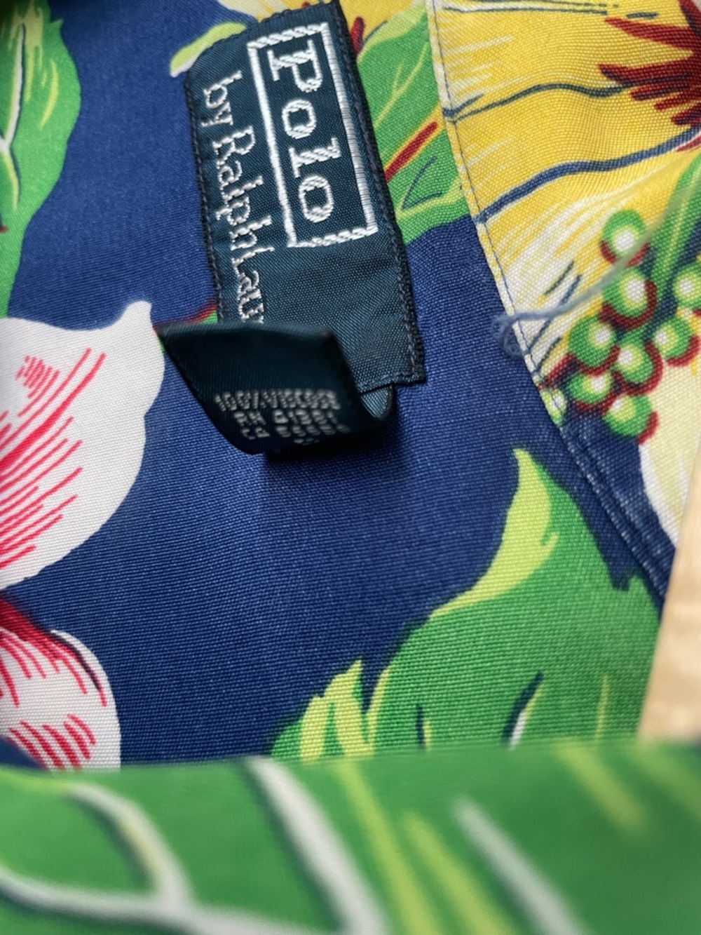 Polo Ralph Lauren Navy Tropical Floral Button-Up Shirt Size S - Picture 5 of 5